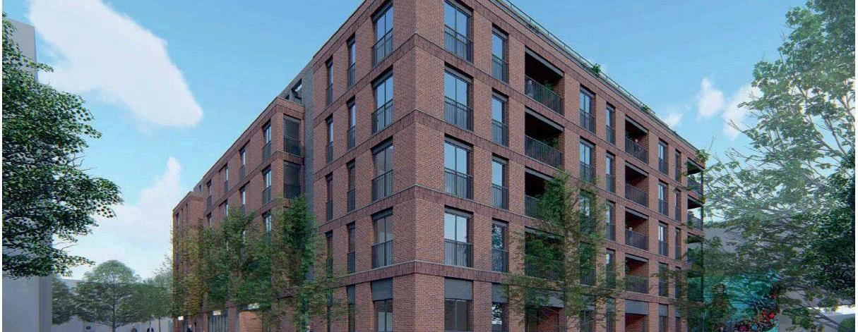 Ingestre Road — Visualisation of the consented apartment scheme; care-home proposals are being revisited