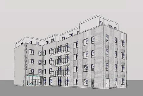Pearl House 2 care-home illustration; consented scheme