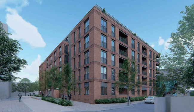 Consented apartment-scheme street elevation